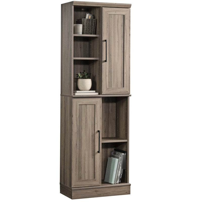 Armoire de rangement brun gris, salle de bain, cuisine, bureau, buanderie, tablettes réglables, portes repositionnables, stable, niveleurs de base, taille compacte, armoire à installation rapide en couleur, adaptable à