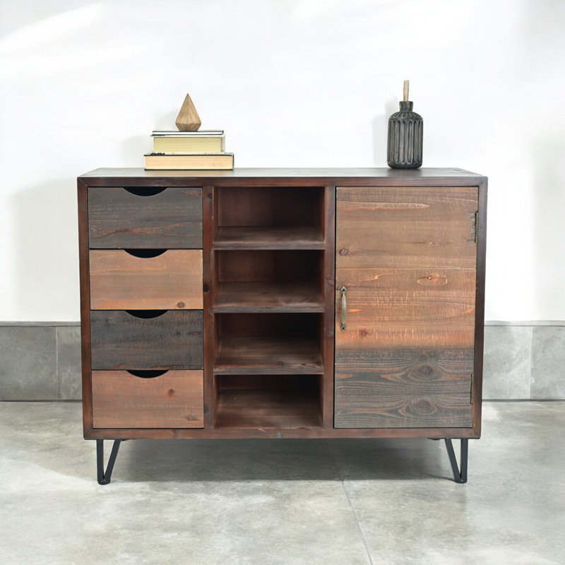 Otwell Solid Wood Accent Cabinet