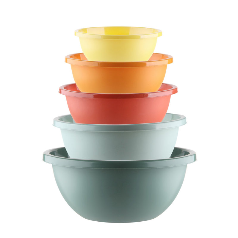 Oklo 5 Piece Plastic Mixing Bowl Set