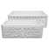 Whitehaus Collection 30” Reversible Single Bowl Fireclay Kitchen Sink: Floral, Fluted Front Apron
