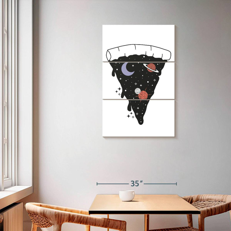 Yarlin Space Pizza, 57" H x 36" W