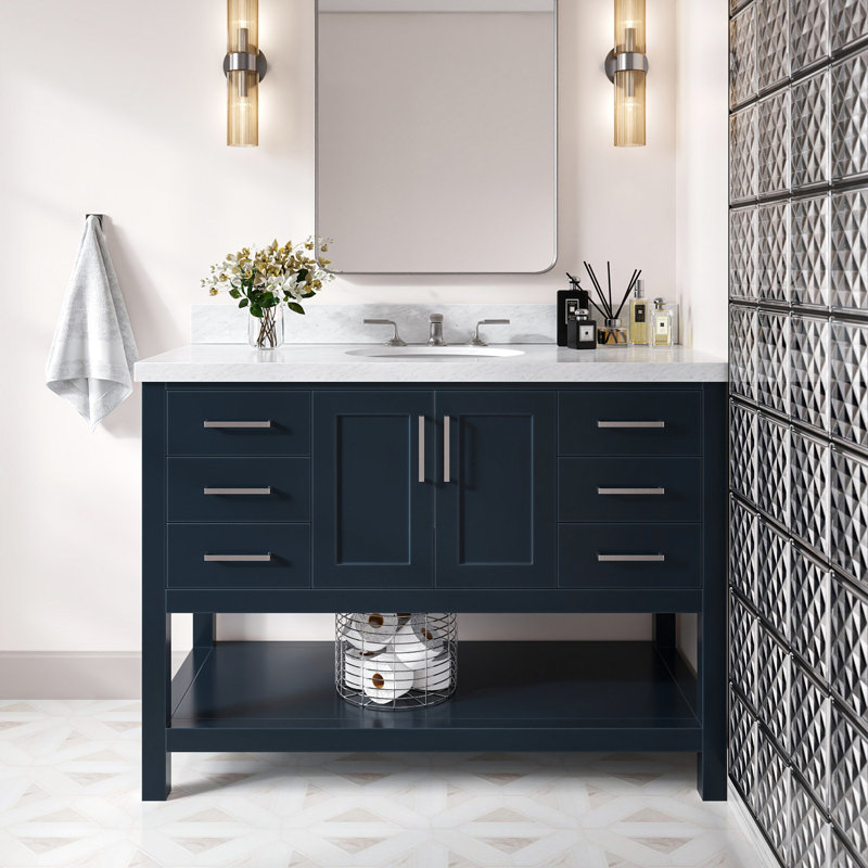 Magnolia Bath Vanity Oval Basin S049SCWOV, Midnight Blue, Oval