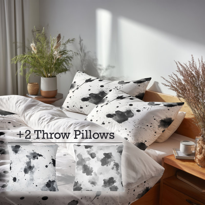 Ensemble de housse de couette et de coussins Modern, Housse de couette très grand + 4 pièces supplém