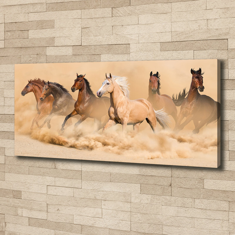 Desert Horses - Wrapped Canvas Print