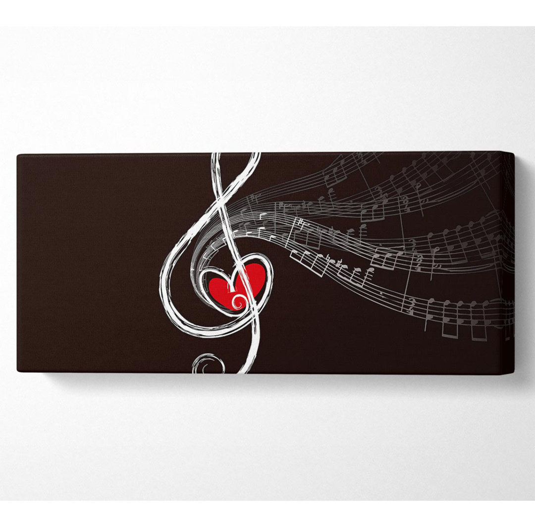 Musikalische Noten - Kunstdrucke auf Leinwand - Wrapped Canvas