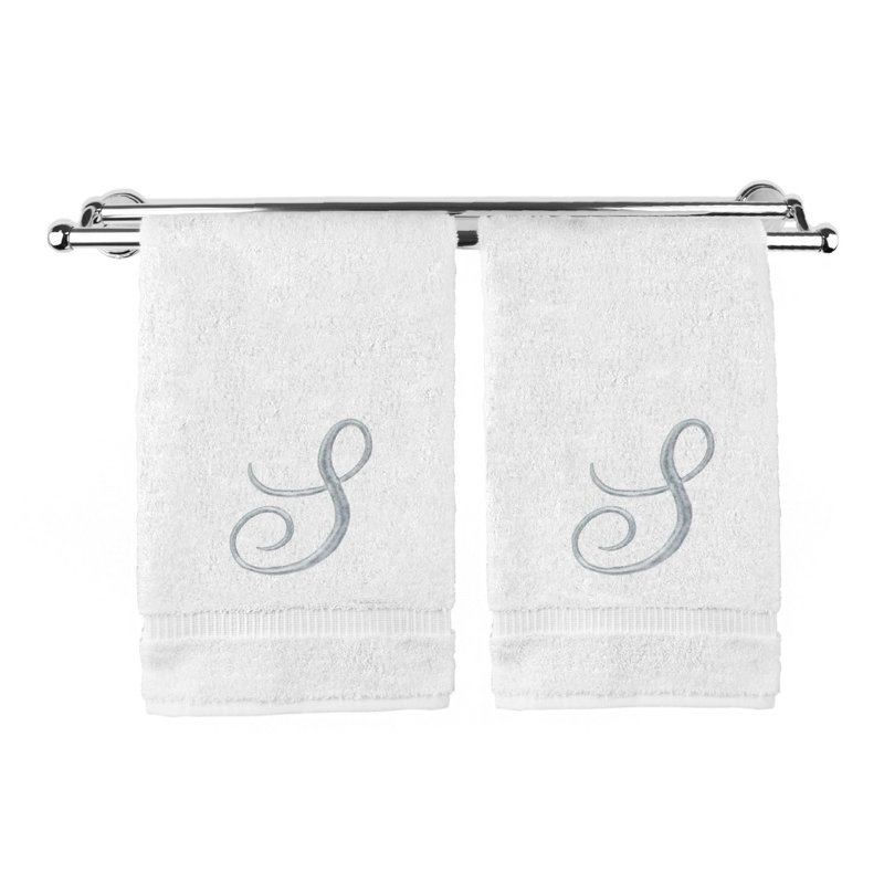 Super Plush Hand Towel, White/Silver, S