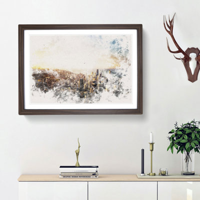 High over the Chicago Skyline - Picture Frame Painting Print