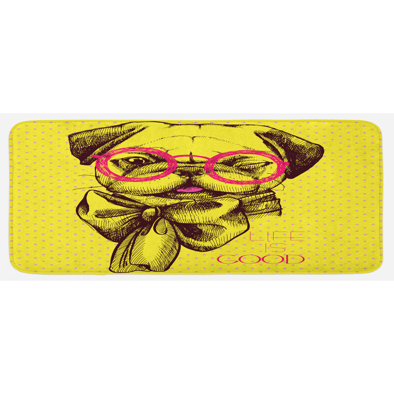 Intellectuel chien avec lunettes