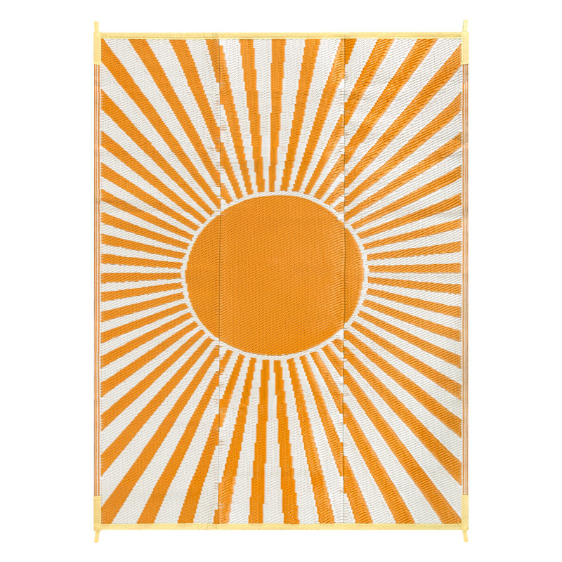 Tapis d'extérieur imperméable et réversible pour le camping en plein air, Rectangle 9 pi x 12 pi