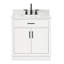 Jameal 30' Solid Wood Single Bathroom Vanity with 0.75' Carrara Marble Top-1821927734-1855365267
