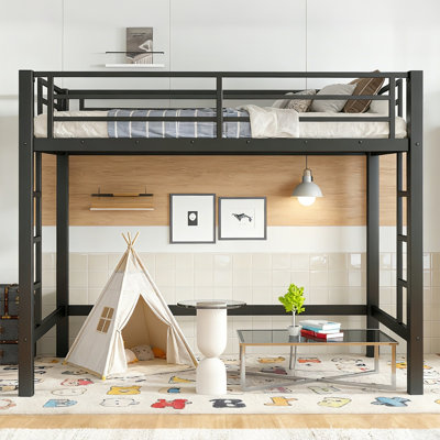 Full Size Pelage & Guardrails, Space-saving Minimalist Design, Available In Twin, Twin Xl, Full & Queen Sizes
