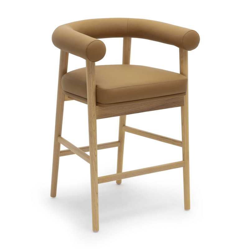 Spara Vegan Leather Counter Stool, Cognac