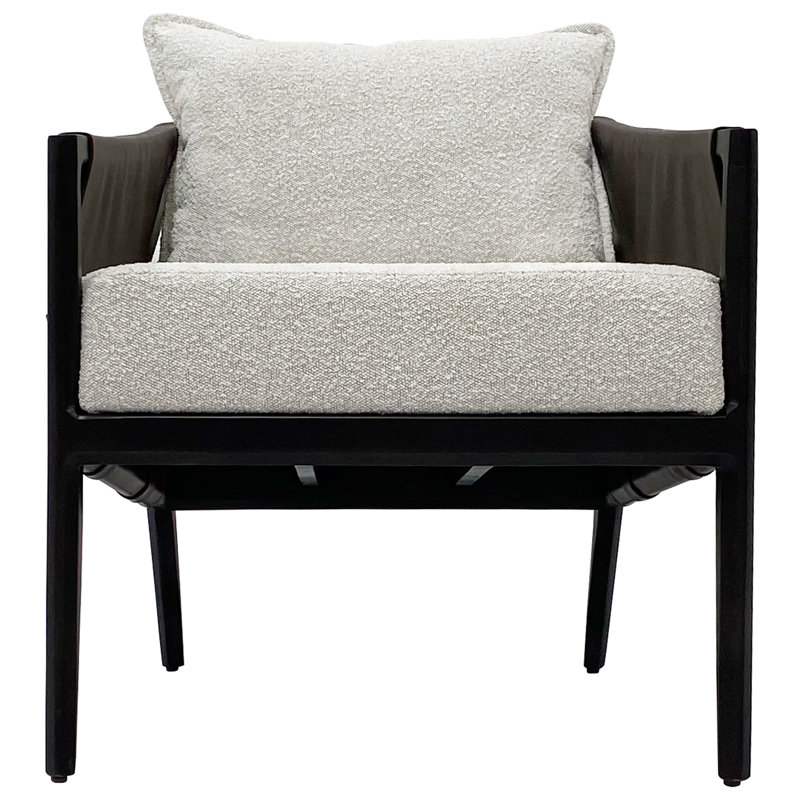 Skylar Solid Wood Dark Brown Accent Chair