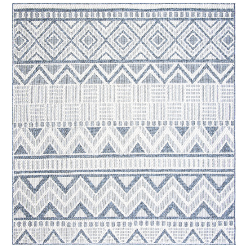 Tapis intérieur / extérieur lavable à la machine Carey Performance, Carré 6 pi 7 po