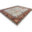 Tapis oriental rectangulaire en laine ivoire / rouille 11 pi 10 po x 14 pi 8 po Dorn