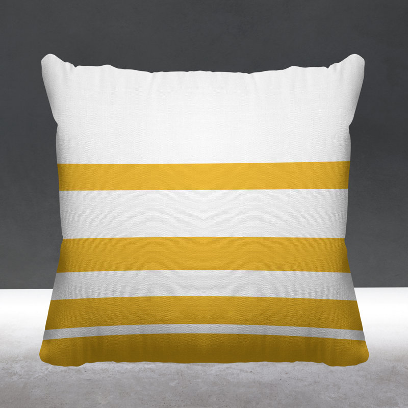 Coussin décoratif intérieur / extérieur Tanner, L 19 po x H 19 po, Jaune