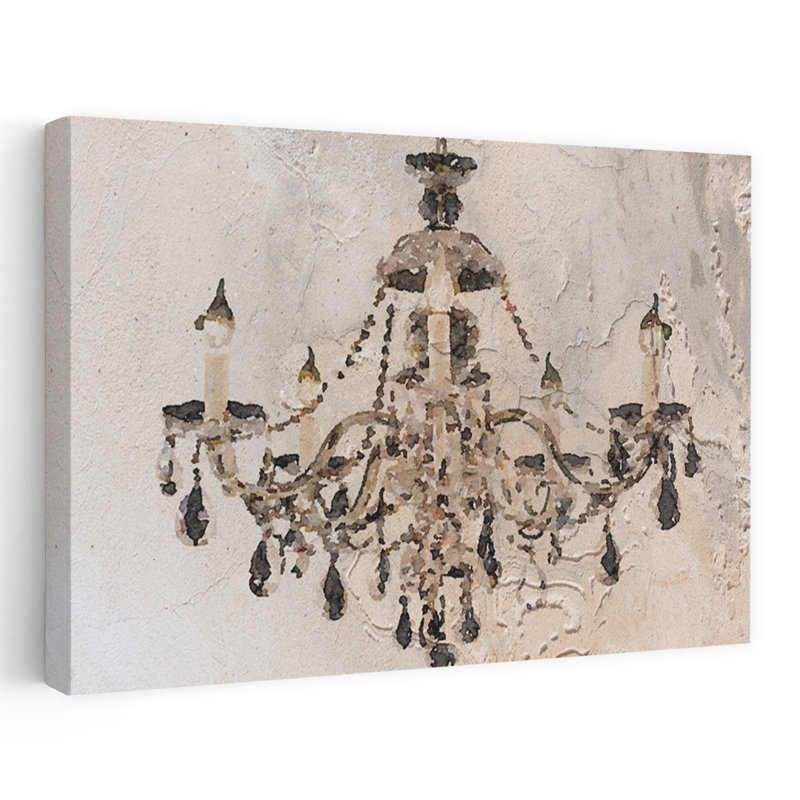 Lustre Shabby Brown, art rétro abstrait, H 16 po x l 24 po