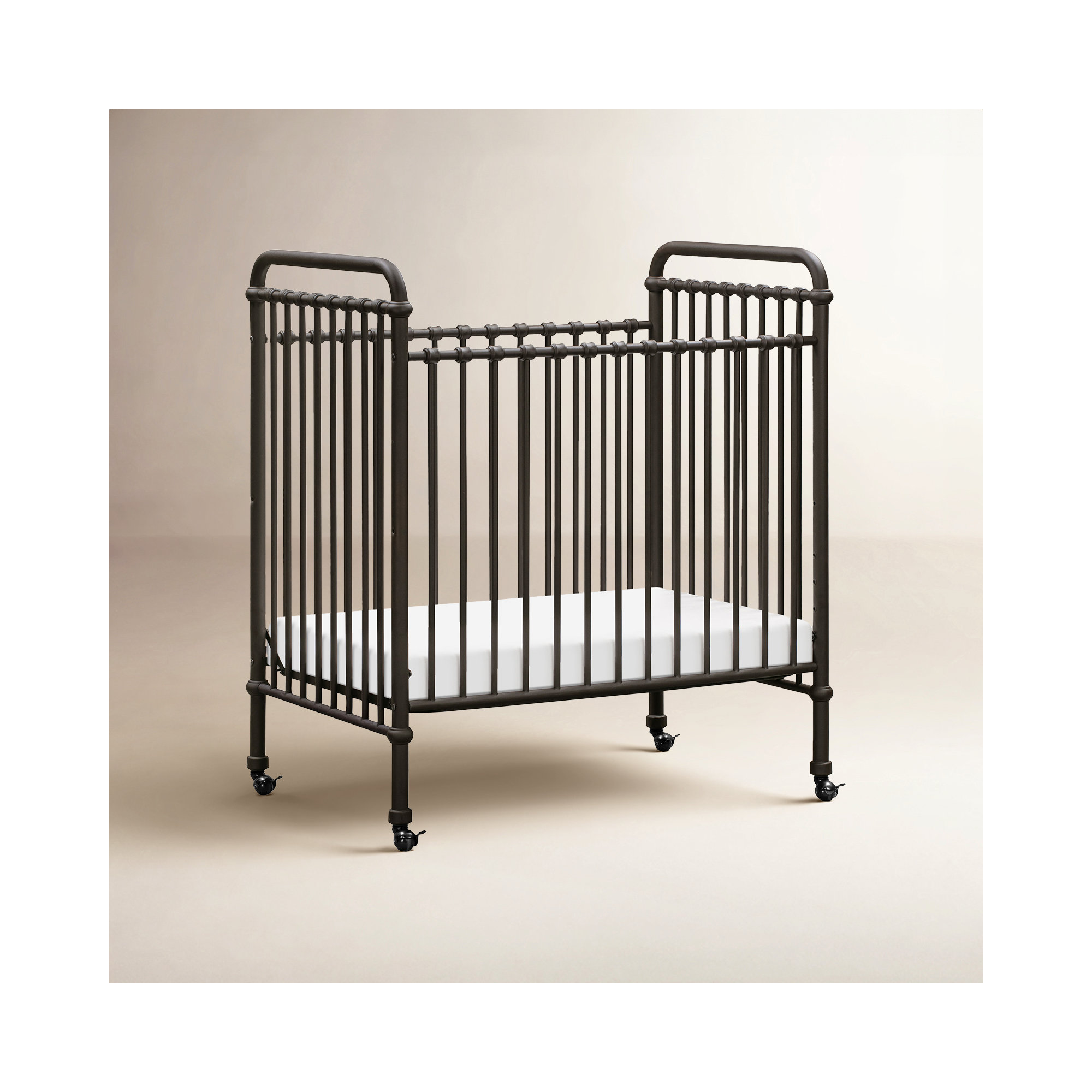 Abigail 3-In-1 Convertible Mini Crib, Vintage Iron