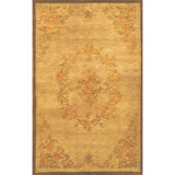 Neo Nepal Wool Floral Area Rug in Gold/Brown