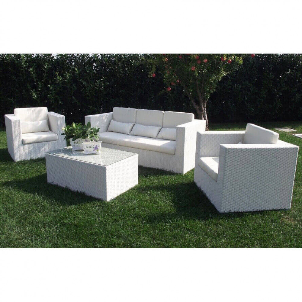 5-Sitzer Lounge-Set Lagreera aus Rattan mit Polster