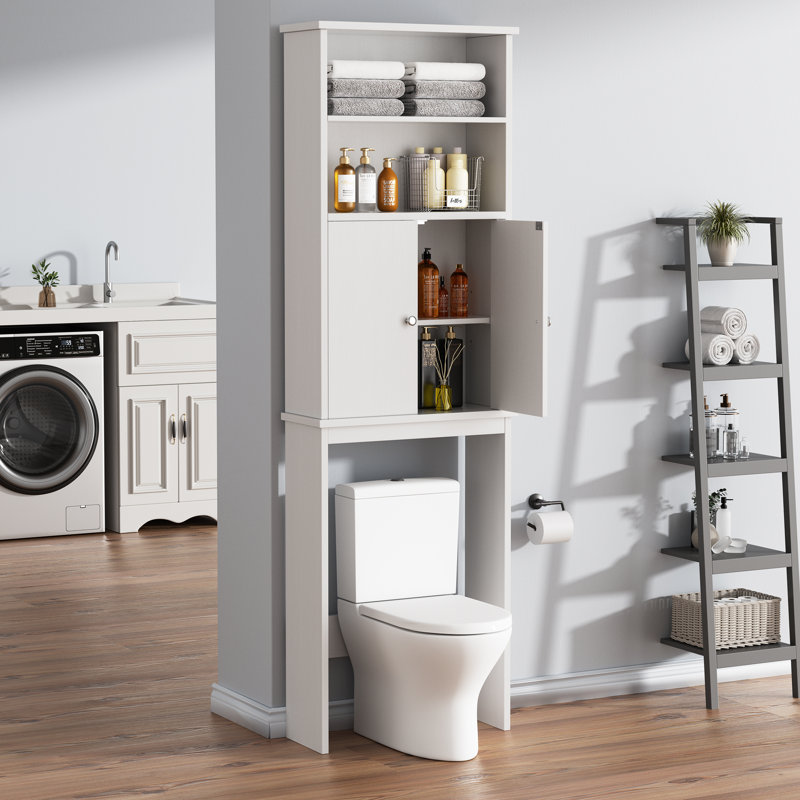 Eftimie 74.8'' H Freestanding Over the Toilet Storage, White