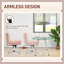 Chaise de bureau sans accoudoirs, chaise d'ordinateur Criss Cross, rose