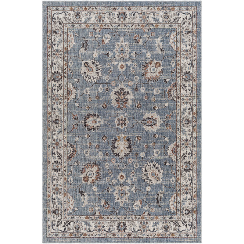 Oriental Indoor / Outdoor Rug, Rectangle 6'7" x 9'