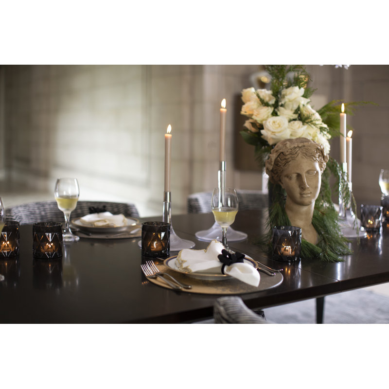 Cirrus Candlestick, 7.28" H x 7.68" W x 7.68" D