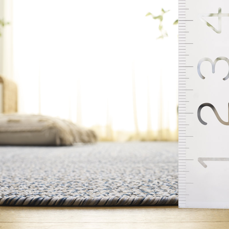 Braided Hand Loomed Performance Solid Color Indoor Indoor/Outdoor Area Rug, Oval 3' x 5'