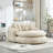 Oversized Oval Upholstered Bean Bag Sofa-1029485811