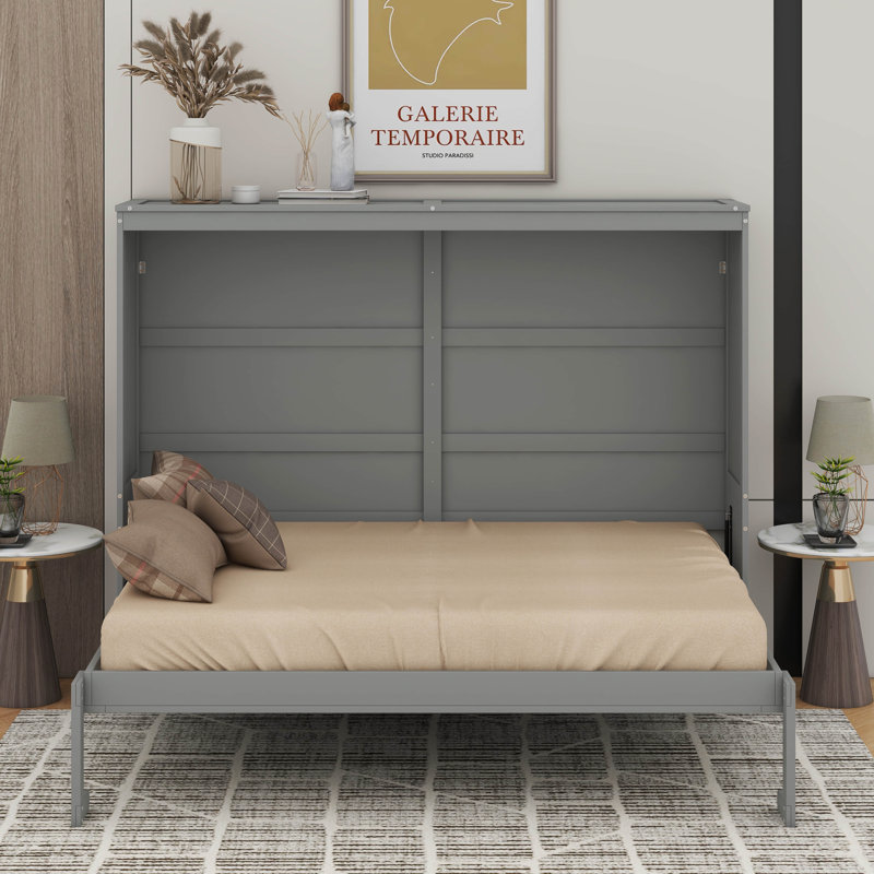 Lit escamotable, Gris, Grand lit