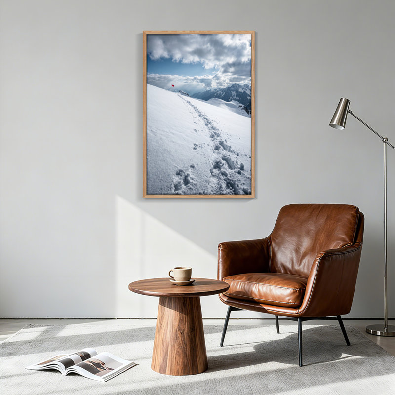 Ensemble de 1 tableau sur toile « Sentier enneigé », 24"H x 18"W, Naturel