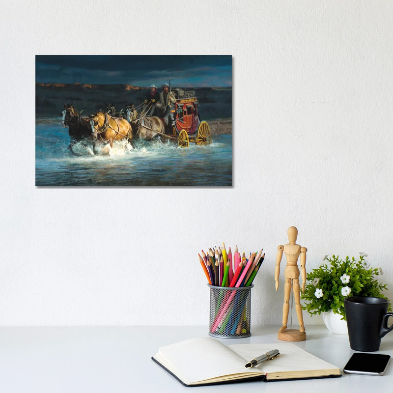 Bridges Are For Trains by David Edward Kucera - Wrapped Canvas Painting, 20.32 cm H x 30.48 cm W