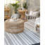 Danerys rayé tissé à la main recyclé P.E.T. Tapis gris / ivoire-1568187649