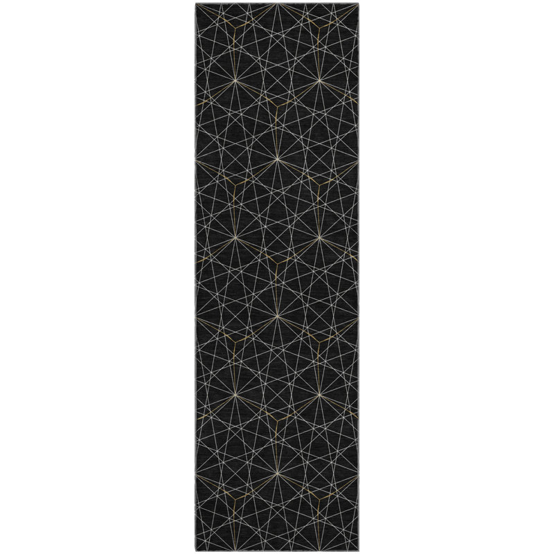 Premium Machine Washable Naglee AMF987 Geometric Rug, Runner 2'3" x 7'6"