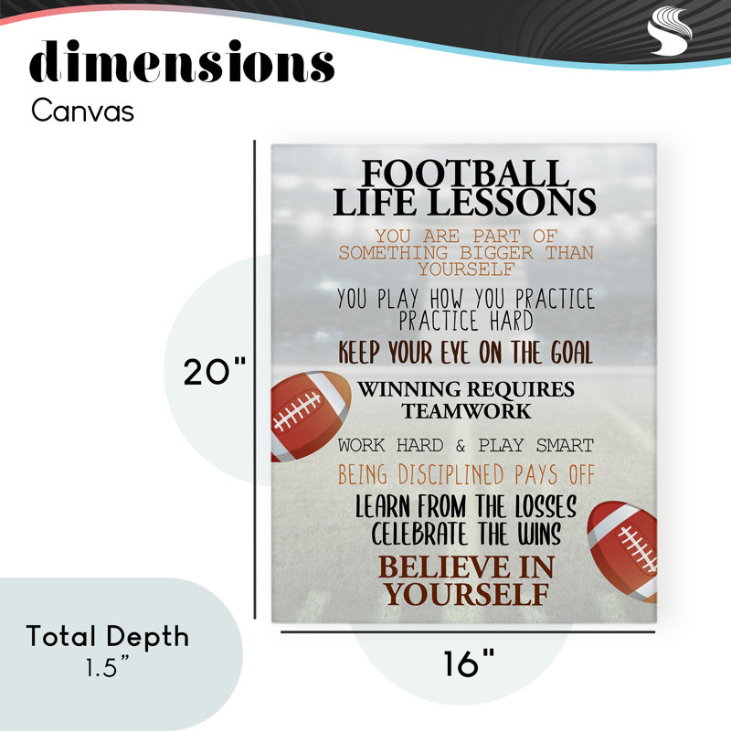 Football Football Lessons, conception de Kim Allen, H 20 po x l 16 po