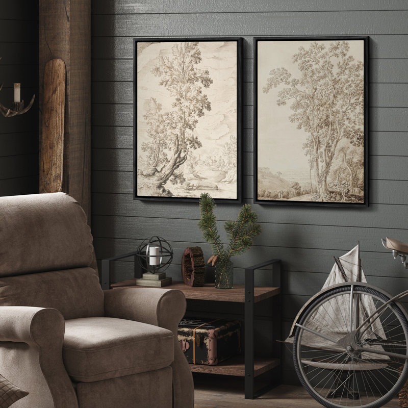Art mural encadré rétro antique classique pour chambre à coucher, H 36 po x l 24 po, Noir
