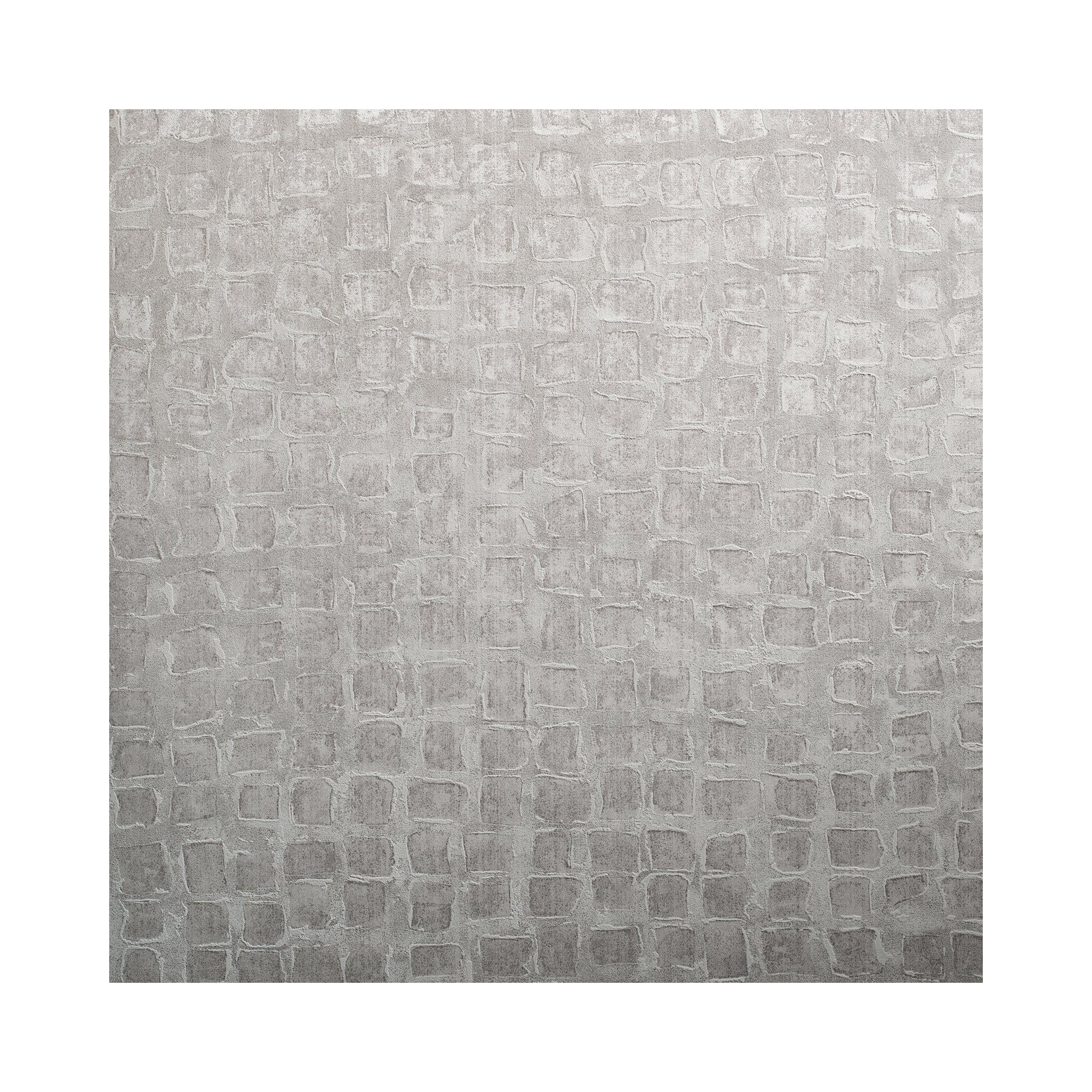 Urban Classics Collection Manhattan Metallic Loft Tiles Wallpaper Roll, Silver