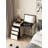 Modern Flip - Top Vanity with Lock & Hidden Socket | LED - Lit Mirror | Spacious Drawers for Cosmetics & Jewelry Storage