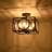 4 - Light Square Water Glass Semi Flush Mount