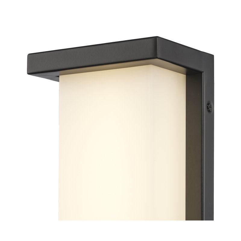 Applique murale d'extérieur Led Fairbank, Noir, H 10 po x l 6 po x P 4 po
