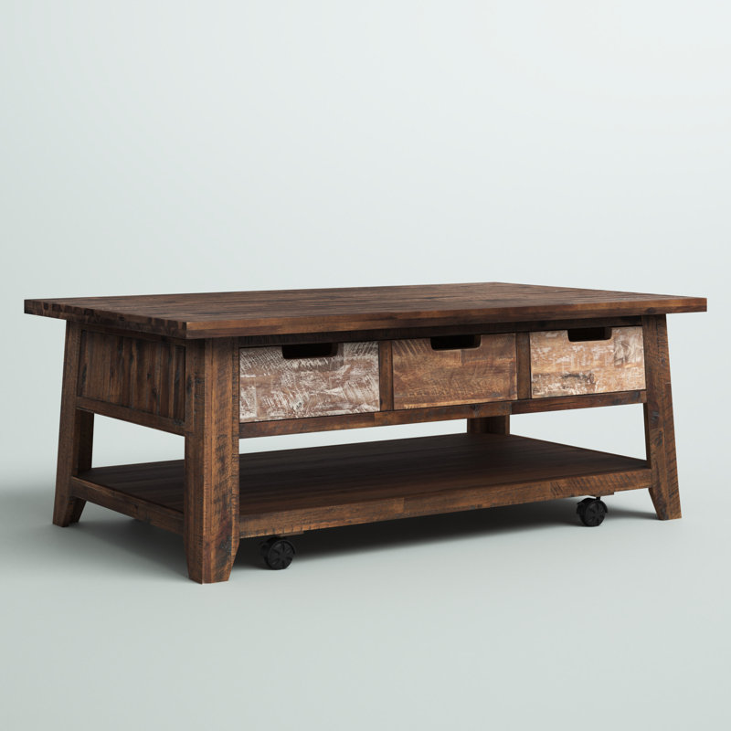 Gurbaaz Solid Wood Top Single Coffee Table