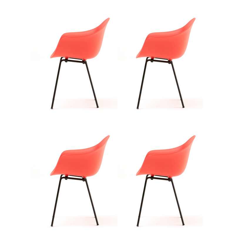 TA Armchair (Set of 4), Red/Black