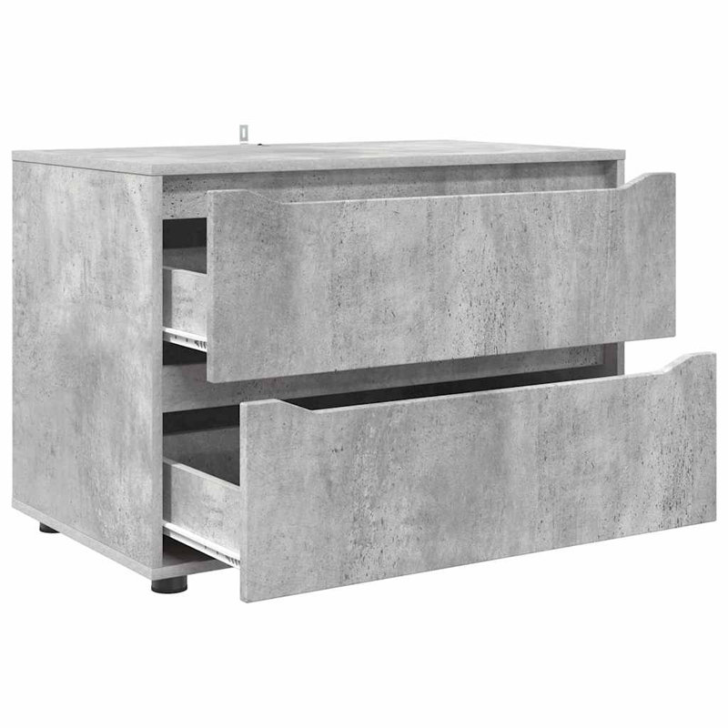 80cm W Chest of Drawers, Concrete Grey