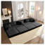Ensemble de canapé modulaire surdimensionné rembourré pour canapé modulaire de L 118,2 po avec 6 coussins, canapé-lit bricolage pour salon, appartement, chambre à coucher, noir