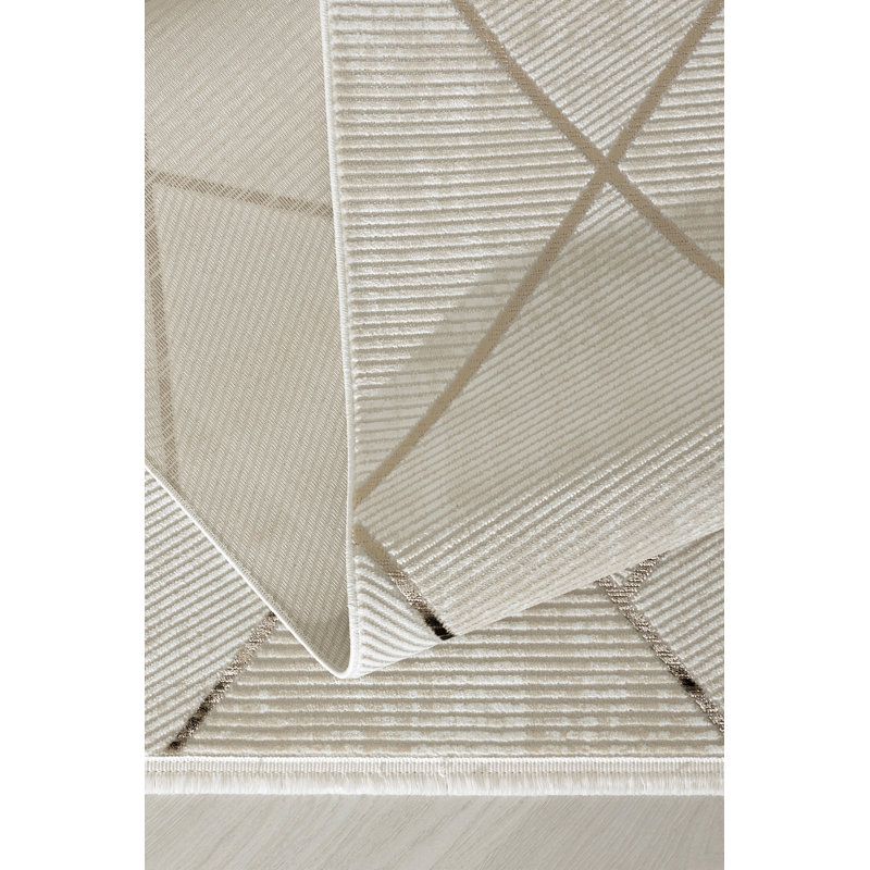 Raziye Geometric Machine Made Indoor / Outdoor Area Rug, Rectangle 60 x 100cm