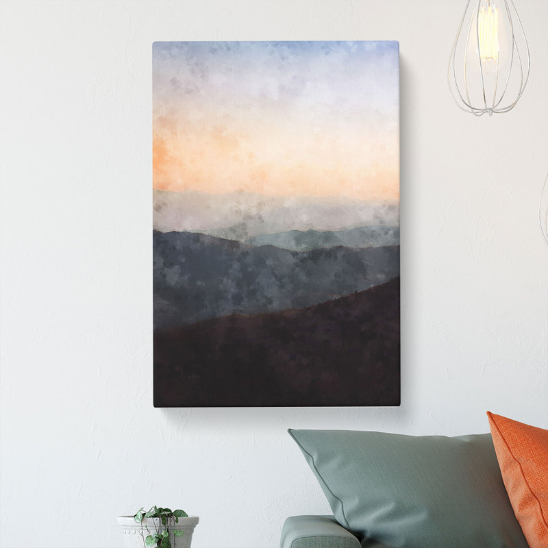 The Great Smokey Mountains Abstract - Wrapped Canvas, 50cm H x 35cm W x 3cm D
