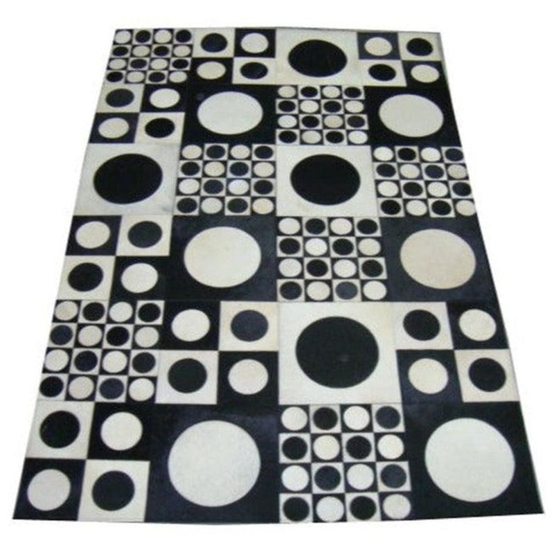 Leather Polka Dots Area Rug