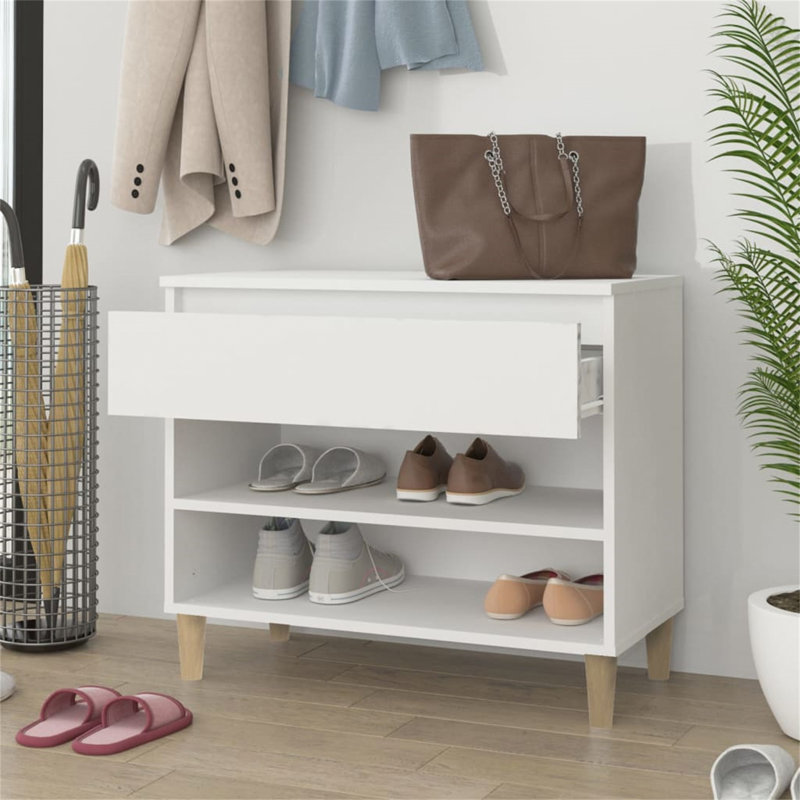 6 Pair Shoe Rack, White