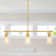 Delmis 3 - Light Kitchen Island Pendant Rustic Linear Chandelier with Clear Glass Shades